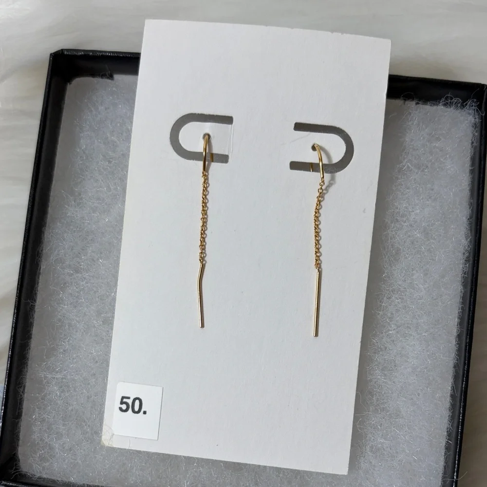 New Hooked Up Hawai'i Gold Chain Pearl Earrings